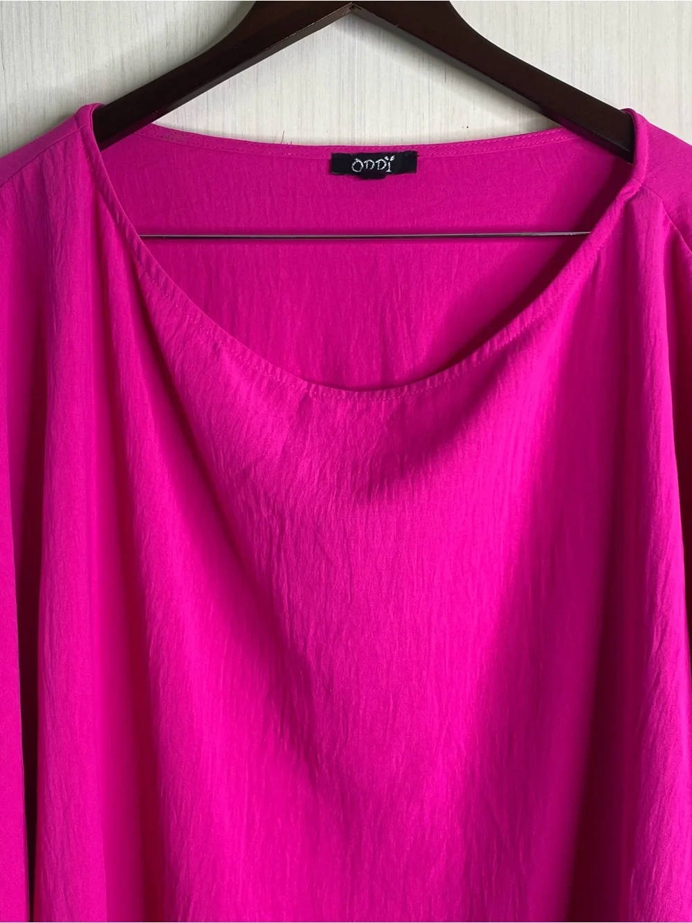 ODDY Charming Oversized Dolman Sleeve Women's Blouse Top Fuschia Large - Picture 3 of 7